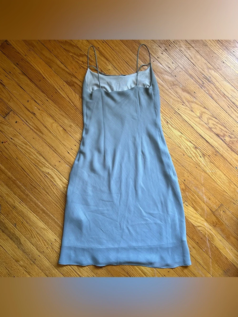 Zara Light Grey Slip Dress - Picture 2 of 5